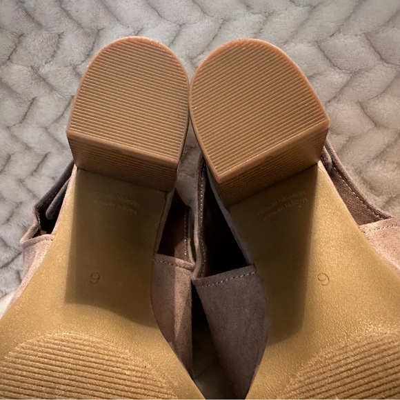Gap Taupe Suede Peep Toe Booties - Picture 6 of 9